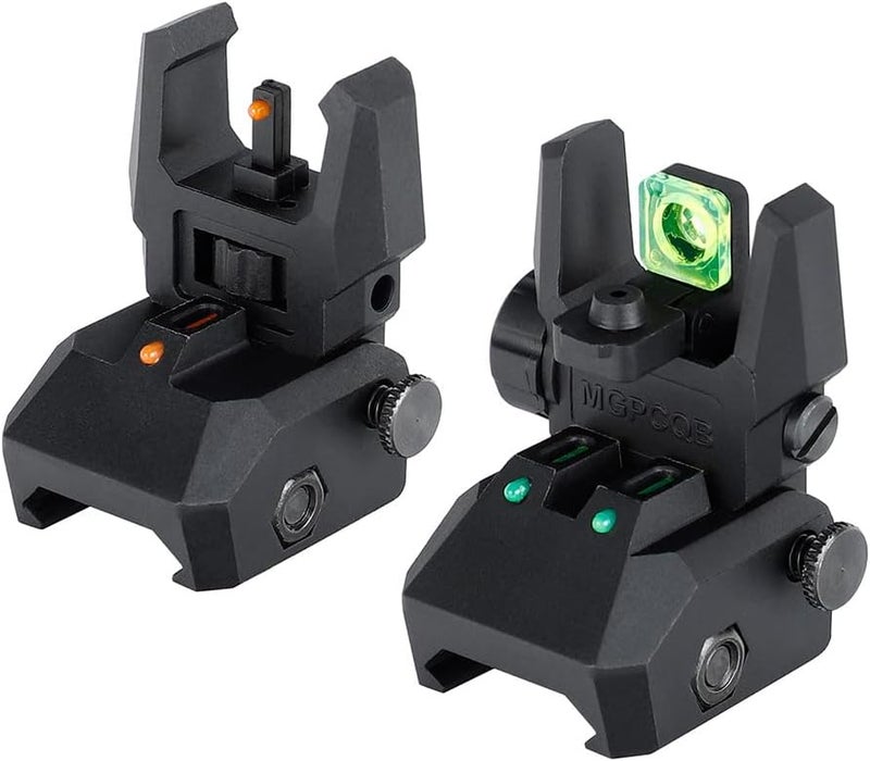 ohhunt Fiber Optic Sights Foldable Flip Up Sights Back up Sight Polymer Fiber A15 - Image 1